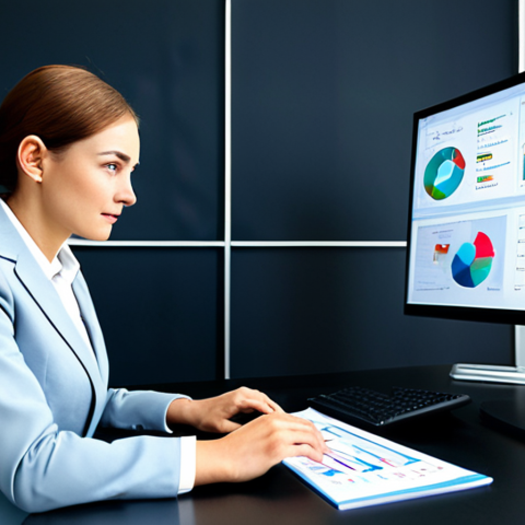 **

"A professional businesswoman in a modest business suit, sitting at a desk in a modern office, analyzing economic data on a computer screen. Graphs and charts are visible. Fully clothed, appropriate attire, safe for work, perfect anatomy, natural proportions, professional, bright lighting, family-friendly."

**