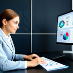 **

"A professional businesswoman in a modest business suit, sitting at a desk in a modern office, analyzing economic data on a computer screen. Graphs and charts are visible. Fully clothed, appropriate attire, safe for work, perfect anatomy, natural proportions, professional, bright lighting, family-friendly."

**