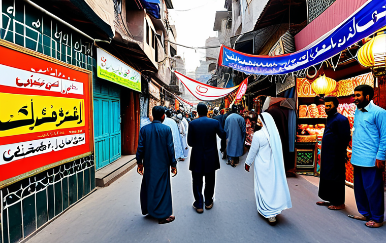 광고 캠페인 설계 - Brand Awareness Campaign**

"A vibrant scene showcasing a local Urdu bazaar, with eye-catching banne...