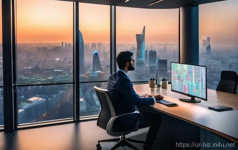 AI 기반 경영 의사결정 - ### Image Prompt 1: The AI-Powered Business Hub