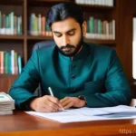 Home 22 창업 리스크 관리 - **Financial Prudence in a Bustling Market:**
"A confident male small business owner, in his late...