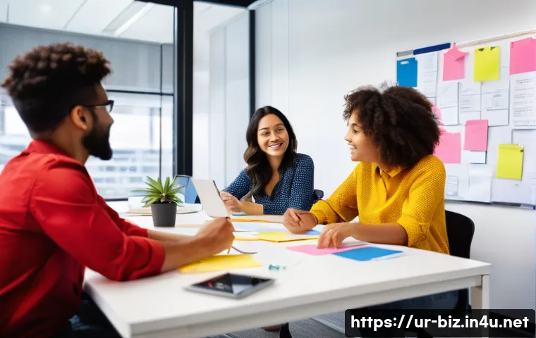 조직 이론 - **Organizational Structure & Teamwork:**
    "A vibrant, professional image depicting a diverse team...