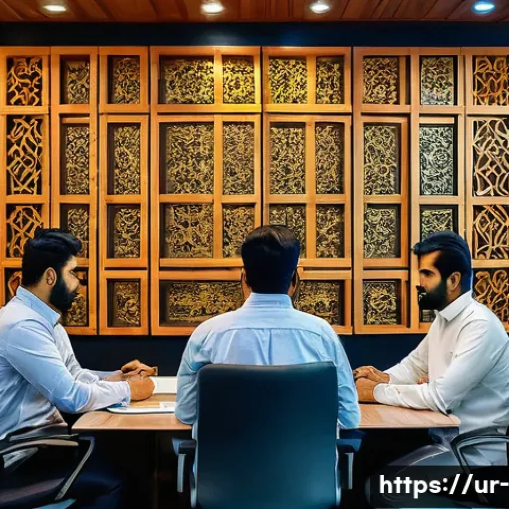 품질 관리 - A modern office setting in Karachi featuring a diverse team of professionals engaged in a quality co...