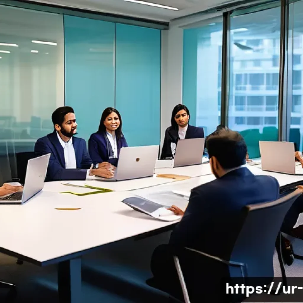 직원 관계 관리 - A diverse business team in a modern office setting, engaging in transparent communication and trust-...