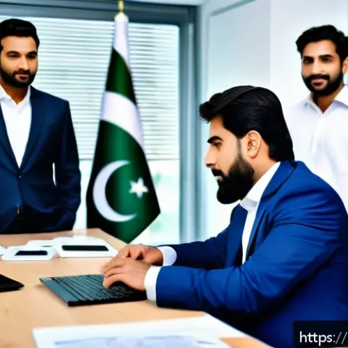 Home 31 경영학 필수 과목 - A professional Urdu-speaking business leader in traditional attire, confidently leading a diverse te...